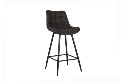 Lot de Chaises de Bar ARIANE en Tissu Gris Foncé - 46 x 55 cm ROUSSEAU