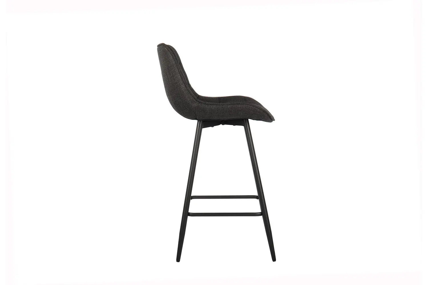 Lot de Chaises de Bar ARIANE en Tissu Gris Foncé - 46 x 55 cm ROUSSEAU