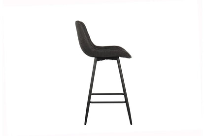 Lot de Chaises de Bar ARIANE en Tissu Gris Foncé - 46 x 55 cm ROUSSEAU