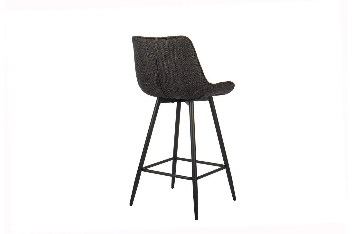Lot de Chaises de Bar ARIANE en Tissu Gris Foncé - 46 x 55 cm ROUSSEAU