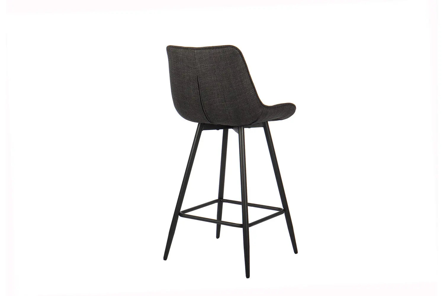 Lot de Chaises de Bar ARIANE en Tissu Gris Foncé - 46 x 55 cm ROUSSEAU