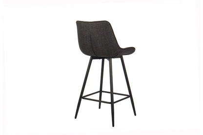 Lot de Chaises de Bar ARIANE en Tissu Gris Foncé - 46 x 55 cm ROUSSEAU