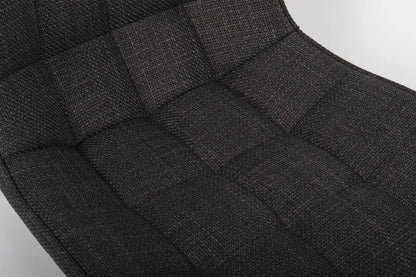 Lot de Chaises de Bar ARIANE en Tissu Gris Foncé - 46 x 55 cm ROUSSEAU