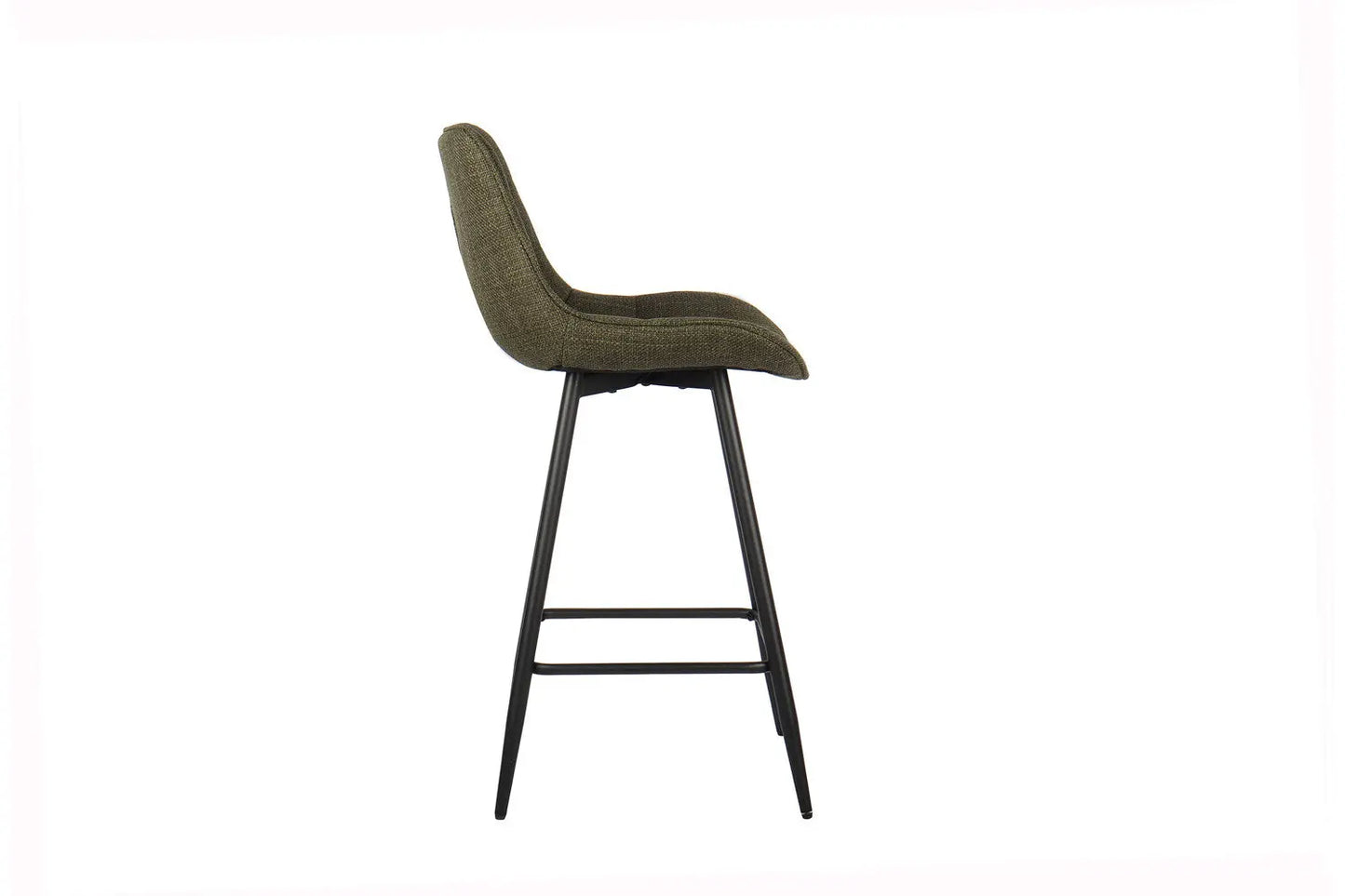 Lot de Chaises de Bar ARIANE en Tissu Vert - 46 x 55 cm ROUSSEAU