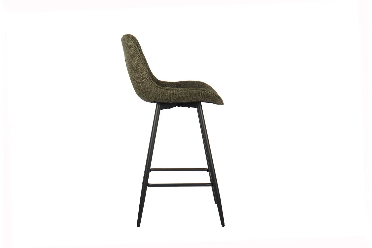Lot de Chaises de Bar ARIANE en Tissu Vert - 46 x 55 cm ROUSSEAU