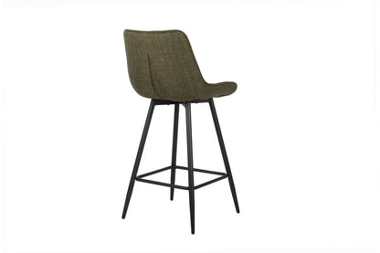 Lot de Chaises de Bar ARIANE en Tissu Vert - 46 x 55 cm ROUSSEAU