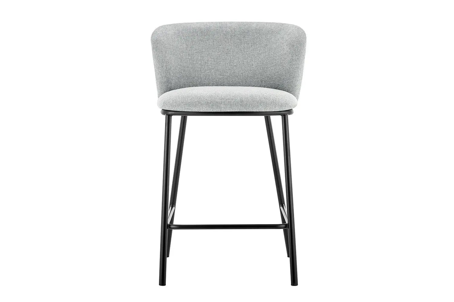 Lot de Chaises de Bar ARTHURO en Tissu Gris Clair - 53 x 50.5 cm ROUSSEAU