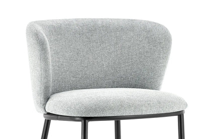 Lot de Chaises de Bar ARTHURO en Tissu Gris Clair - 53 x 50.5 cm ROUSSEAU