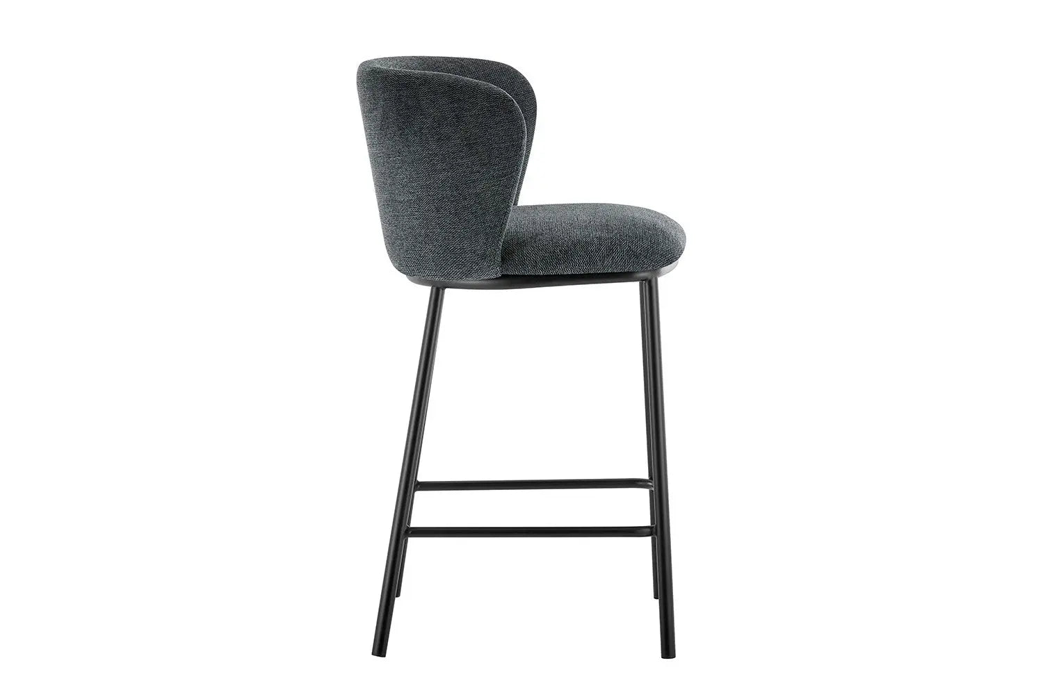 Lot de Chaises de Bar ARTHURO en Tissu Gris Foncé - 53 x 50.5 cm ROUSSEAU