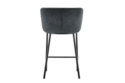 Lot de Chaises de Bar ARTHURO en Tissu Gris Foncé - 53 x 50.5 cm ROUSSEAU