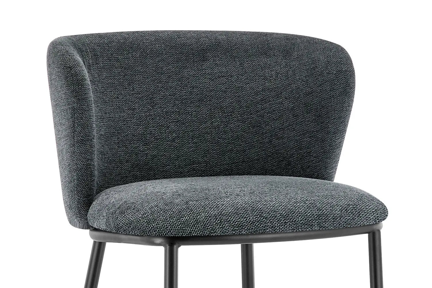 Lot de Chaises de Bar ARTHURO en Tissu Gris Foncé - 53 x 50.5 cm ROUSSEAU