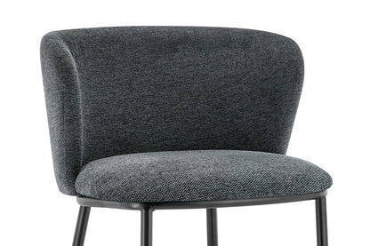 Lot de Chaises de Bar ARTHURO en Tissu Gris Foncé - 53 x 50.5 cm ROUSSEAU