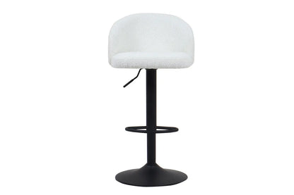 Lot de Chaises de Bar AYDA en Tissu Bouclé Blanc - 49 x 46 cm ROUSSEAU