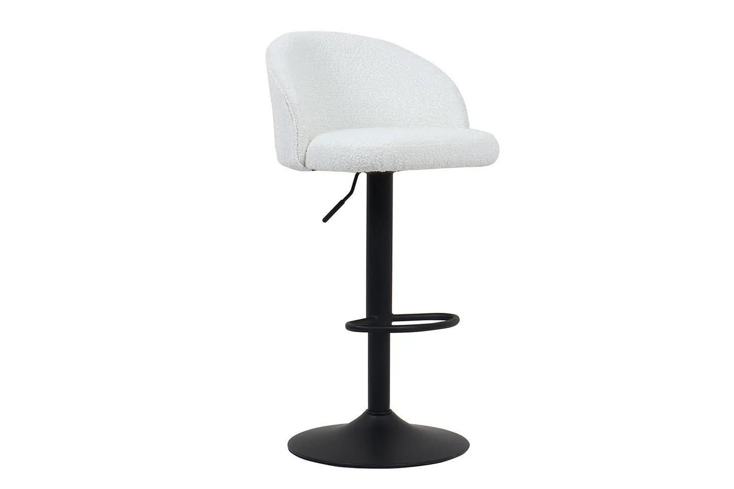 Lot de Chaises de Bar AYDA en Tissu Bouclé Blanc - 49 x 46 cm ROUSSEAU