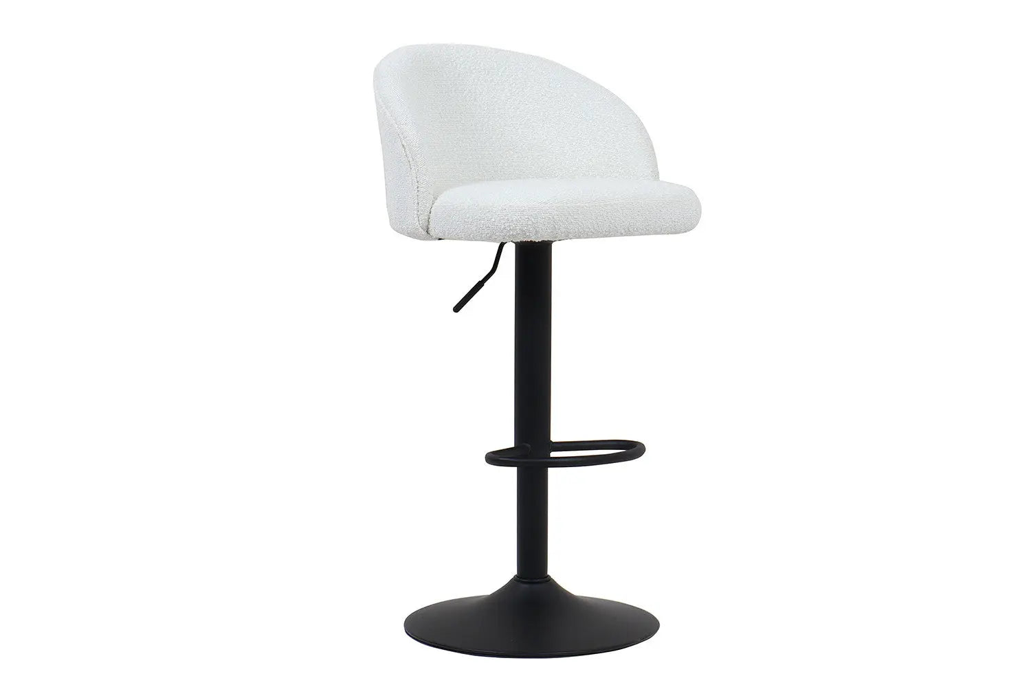 Lot de Chaises de Bar AYDA en Tissu Bouclé Blanc - 49 x 46 cm ROUSSEAU
