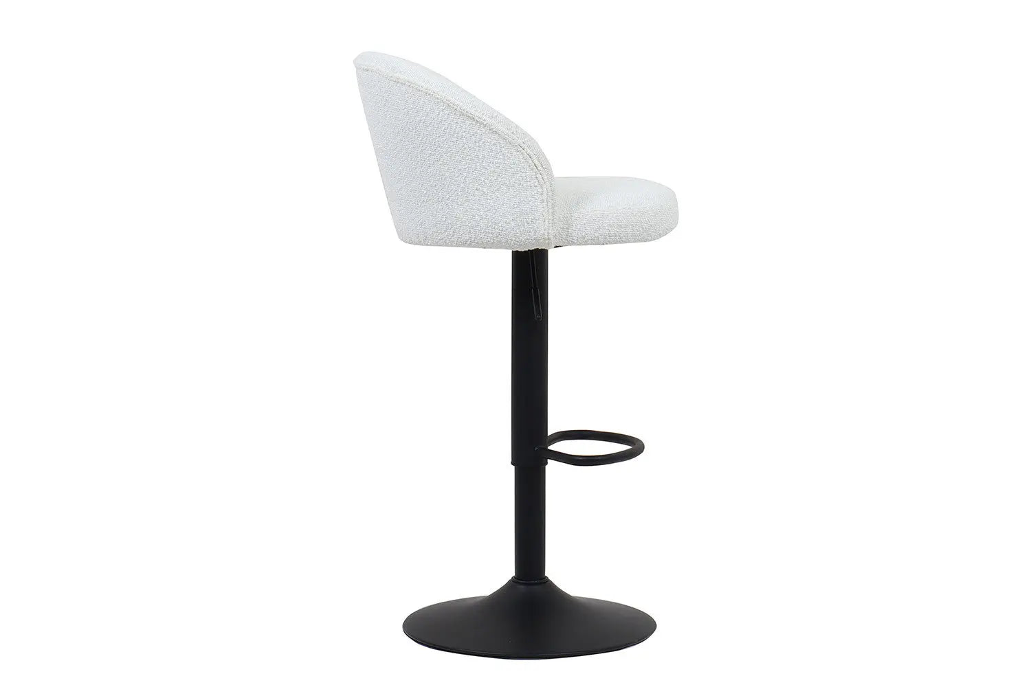 Lot de Chaises de Bar AYDA en Tissu Bouclé Blanc - 49 x 46 cm ROUSSEAU
