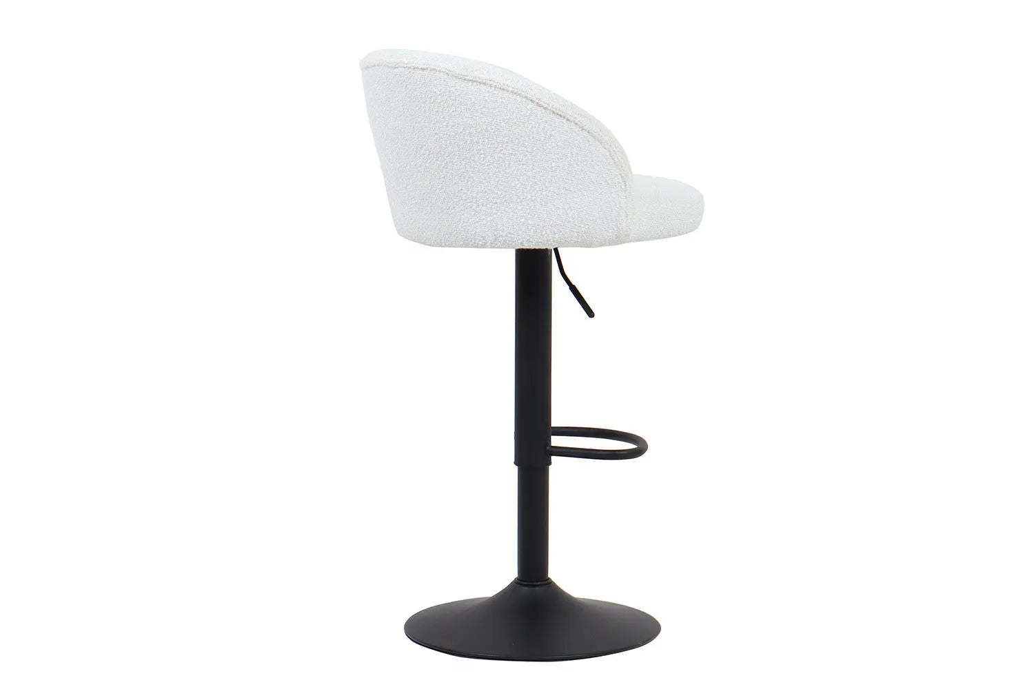 Lot de Chaises de Bar AYDA en Tissu Bouclé Blanc - 49 x 46 cm ROUSSEAU