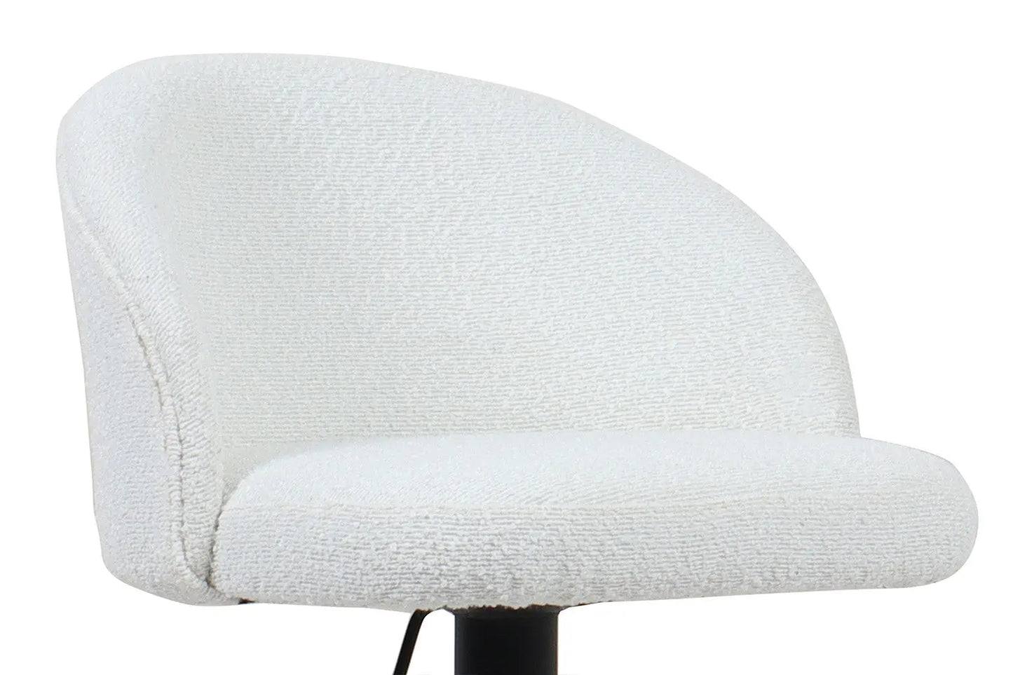 Lot de Chaises de Bar AYDA en Tissu Bouclé Blanc - 49 x 46 cm ROUSSEAU