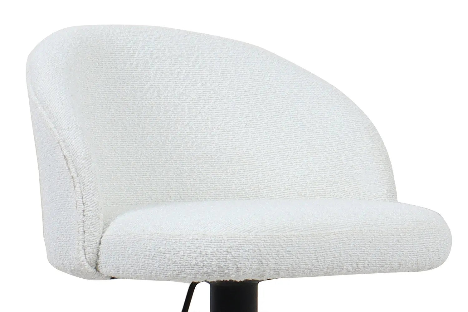 Lot de Chaises de Bar AYDA en Tissu Bouclé Blanc - 49 x 46 cm ROUSSEAU
