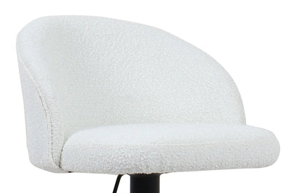 Lot de Chaises de Bar AYDA en Tissu Bouclé Blanc - 49 x 46 cm ROUSSEAU