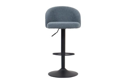 Lot de Chaises de Bar AYDA en Tissu Bouclé Bleu - 49 x 46 cm ROUSSEAU
