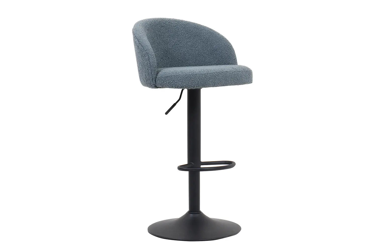 Lot de Chaises de Bar AYDA en Tissu Bouclé Bleu - 49 x 46 cm ROUSSEAU