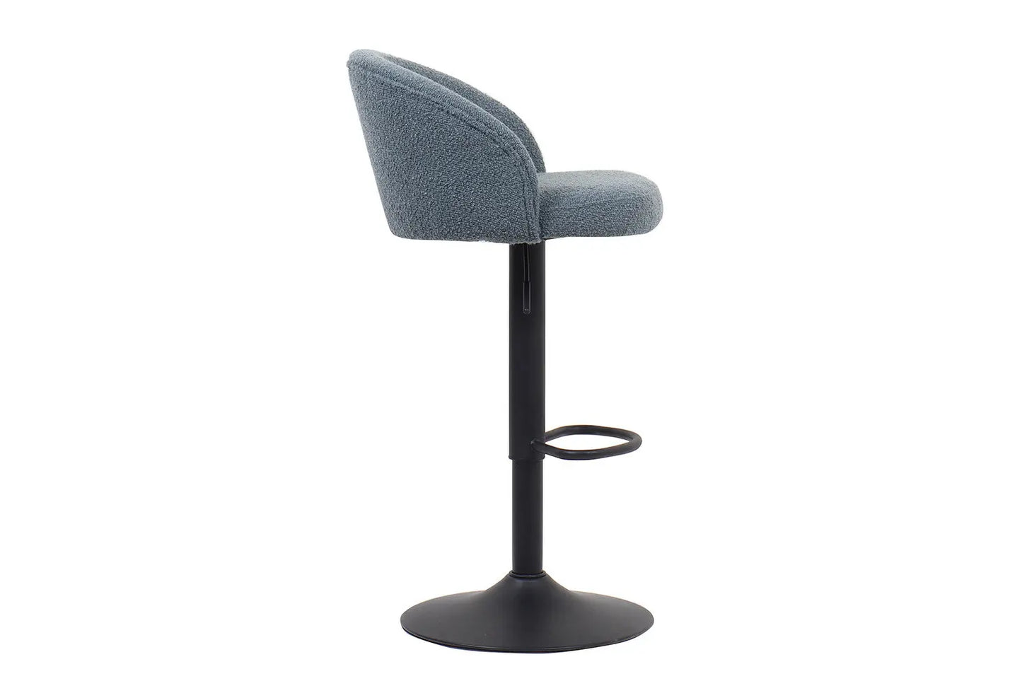 Lot de Chaises de Bar AYDA en Tissu Bouclé Bleu - 49 x 46 cm ROUSSEAU