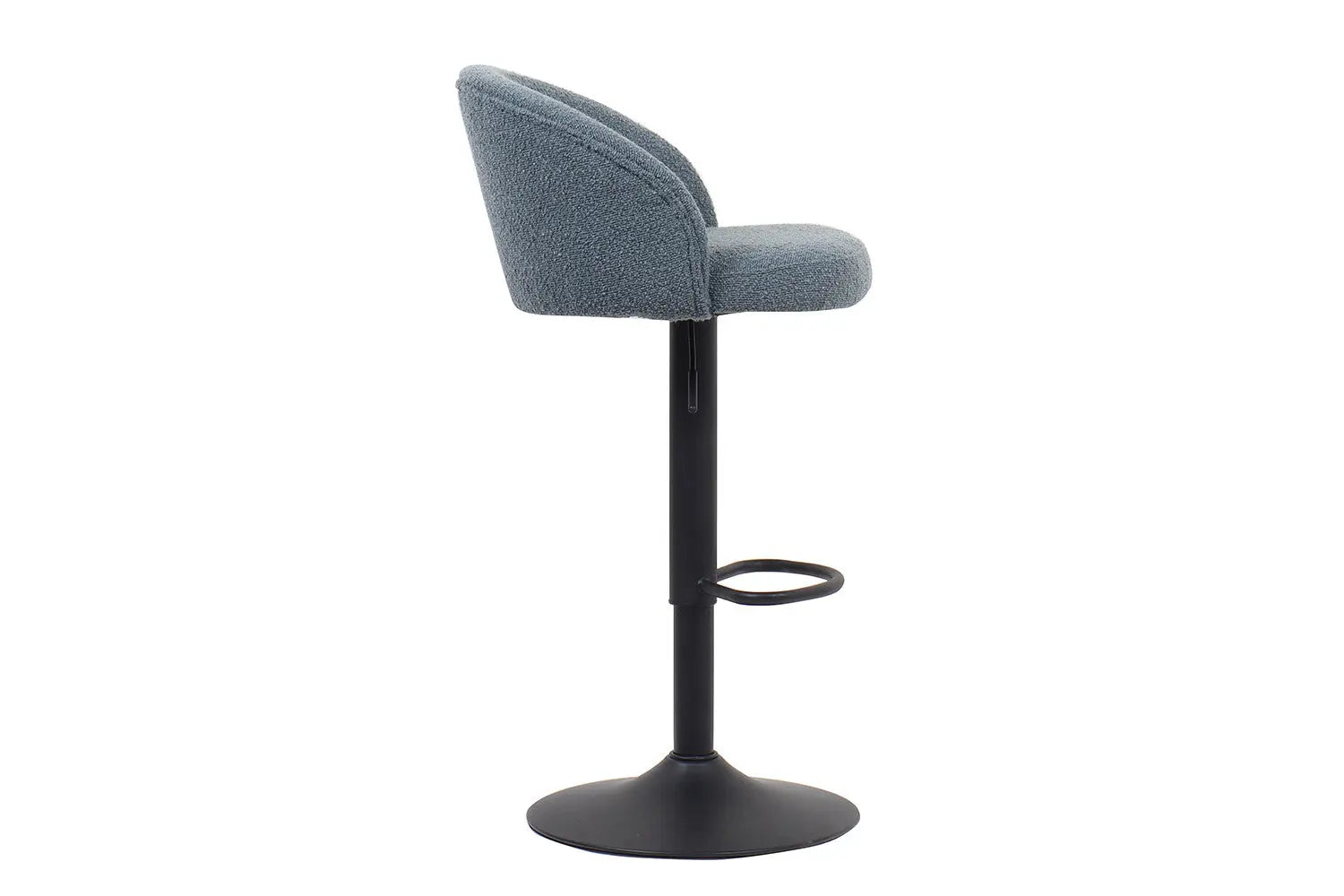 Lot de Chaises de Bar AYDA en Tissu Bouclé Bleu - 49 x 46 cm ROUSSEAU