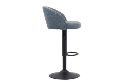 Lot de Chaises de Bar AYDA en Tissu Bouclé Bleu - 49 x 46 cm ROUSSEAU