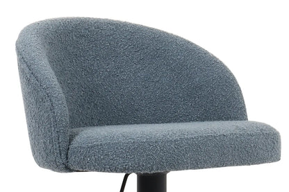Lot de Chaises de Bar AYDA en Tissu Bouclé Bleu - 49 x 46 cm ROUSSEAU