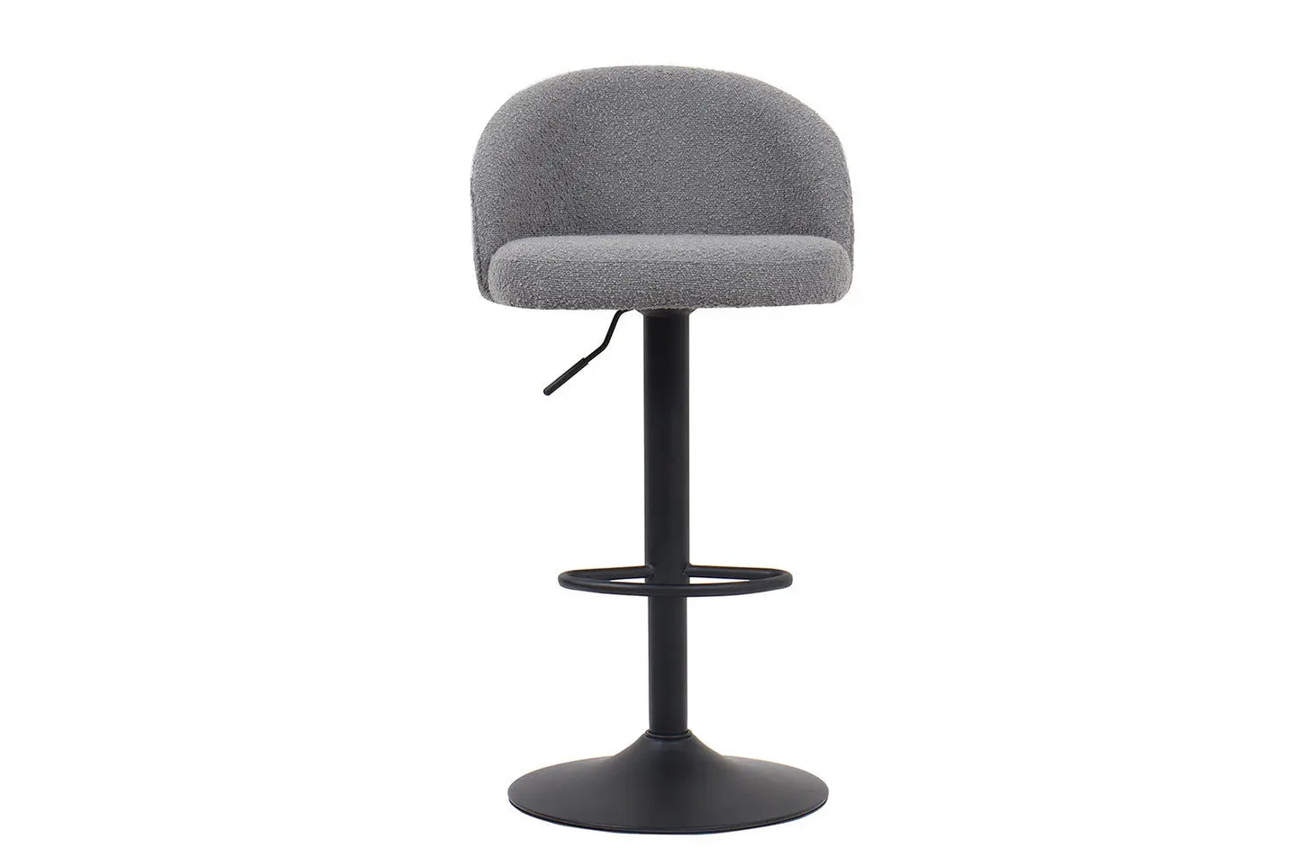 Lot de Chaises de Bar AYDA en Tissu Bouclé Gris Clair - 49 x 46 cm ROUSSEAU