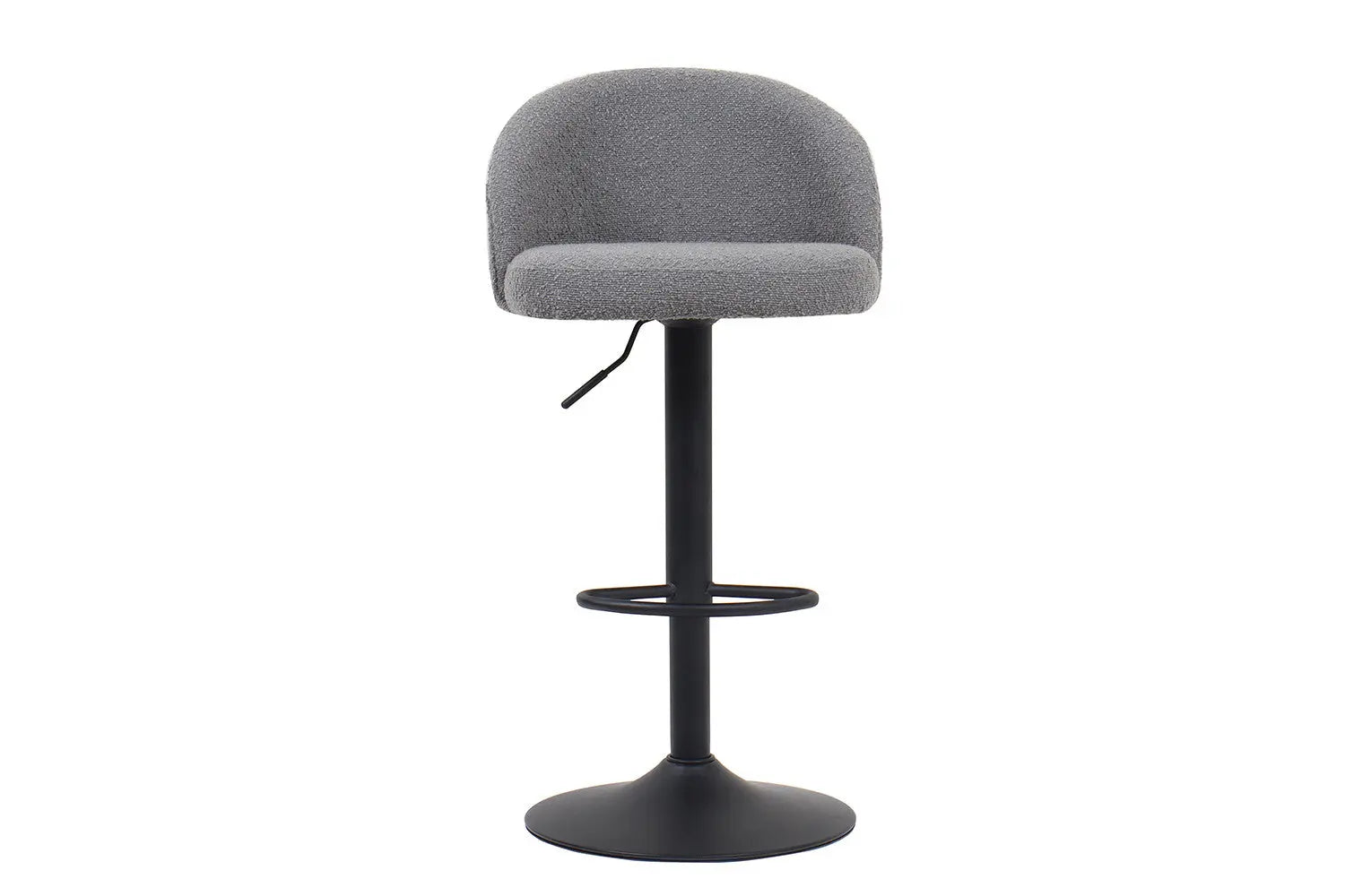 Lot de Chaises de Bar AYDA en Tissu Bouclé Gris Clair - 49 x 46 cm ROUSSEAU