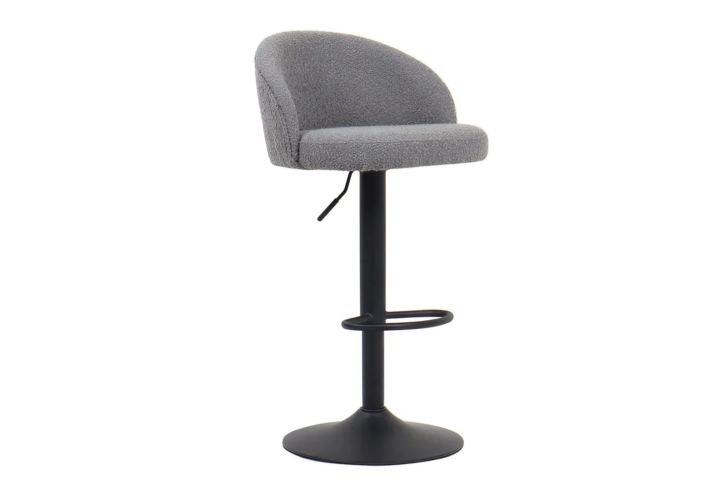 Lot de Chaises de Bar AYDA en Tissu Bouclé Gris Clair - 49 x 46 cm ROUSSEAU