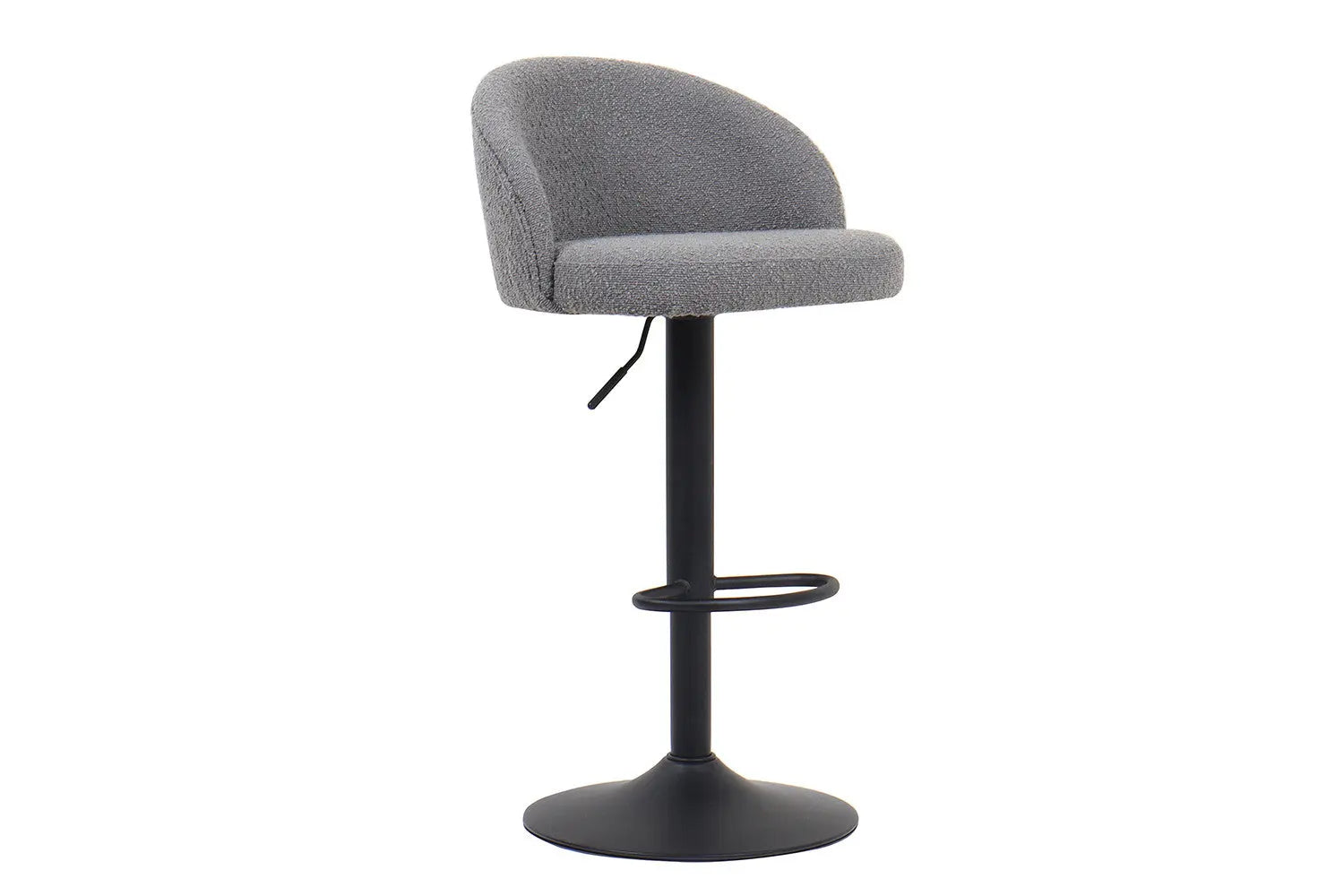 Lot de Chaises de Bar AYDA en Tissu Bouclé Gris Clair - 49 x 46 cm ROUSSEAU