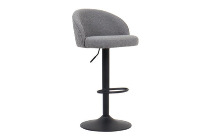 Lot de Chaises de Bar AYDA en Tissu Bouclé Gris Clair - 49 x 46 cm ROUSSEAU