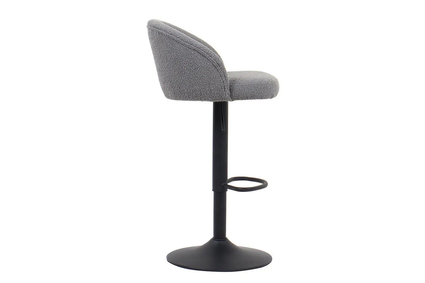Lot de Chaises de Bar AYDA en Tissu Bouclé Gris Clair - 49 x 46 cm ROUSSEAU