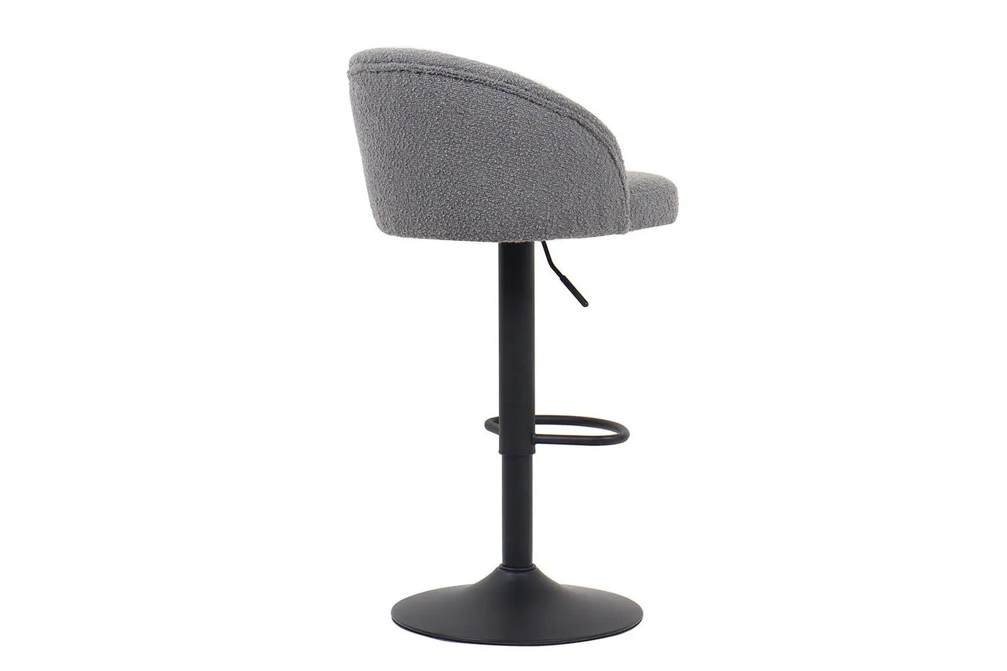 Lot de Chaises de Bar AYDA en Tissu Bouclé Gris Clair - 49 x 46 cm ROUSSEAU