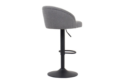 Lot de Chaises de Bar AYDA en Tissu Bouclé Gris Clair - 49 x 46 cm ROUSSEAU