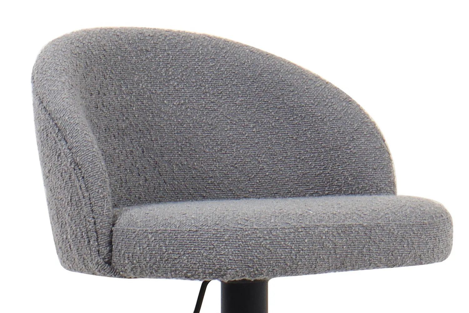Lot de Chaises de Bar AYDA en Tissu Bouclé Gris Clair - 49 x 46 cm ROUSSEAU
