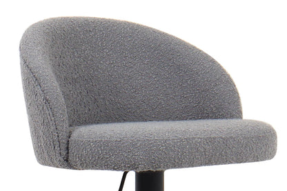 Lot de Chaises de Bar AYDA en Tissu Bouclé Gris Clair - 49 x 46 cm ROUSSEAU