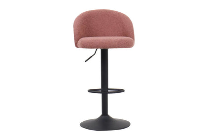 Lot de Chaises de Bar AYDA en Tissu Bouclé Rose - 49 x 46 cm ROUSSEAU
