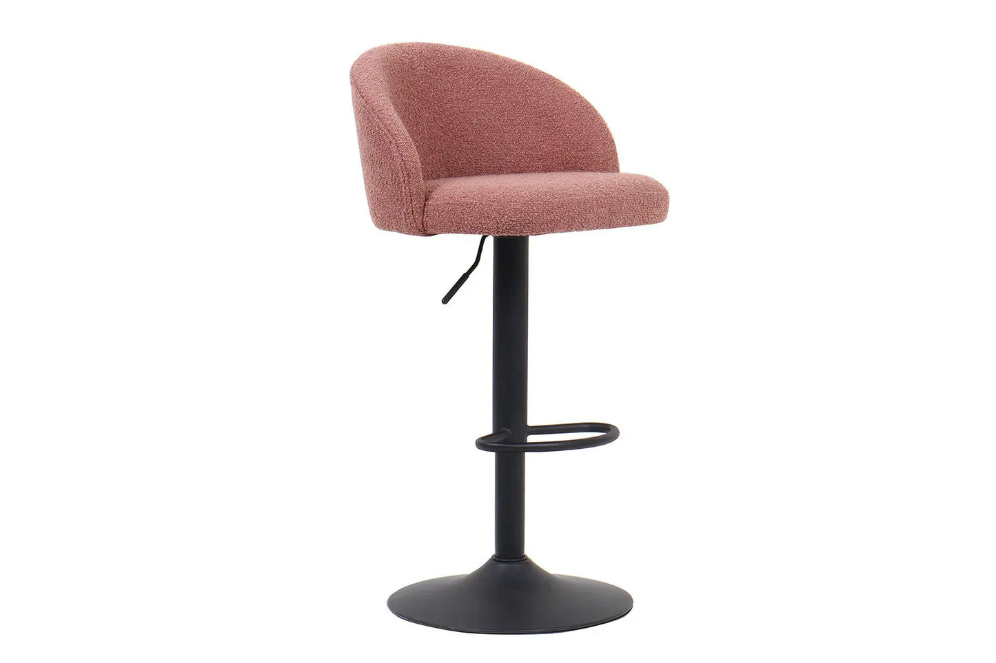 Lot de Chaises de Bar AYDA en Tissu Bouclé Rose - 49 x 46 cm ROUSSEAU