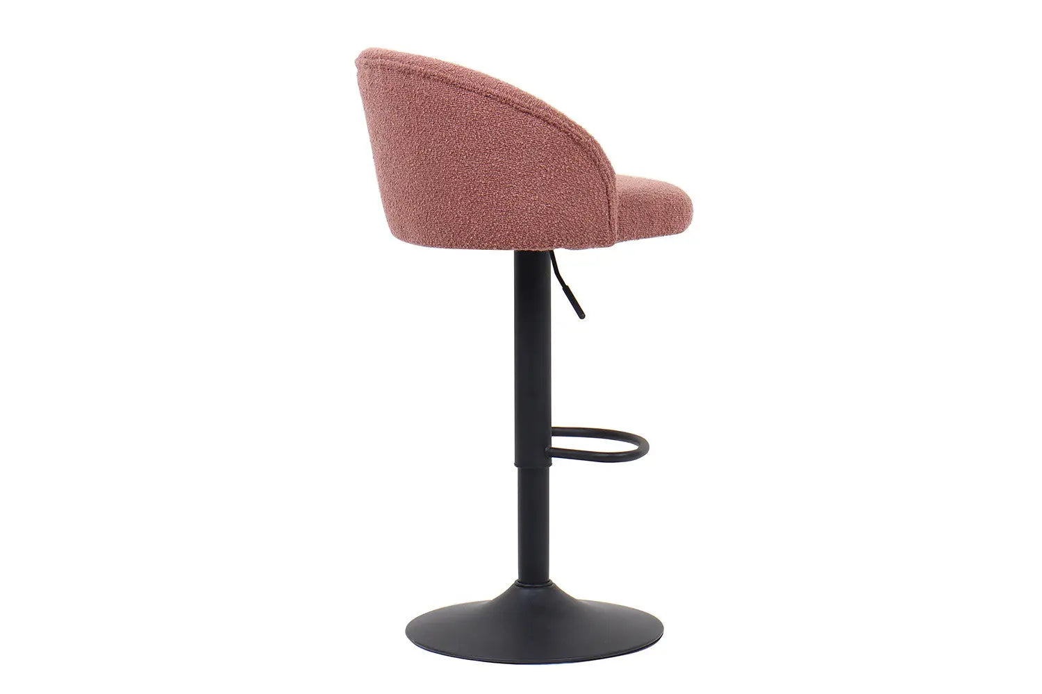 Lot de Chaises de Bar AYDA en Tissu Bouclé Rose - 49 x 46 cm ROUSSEAU