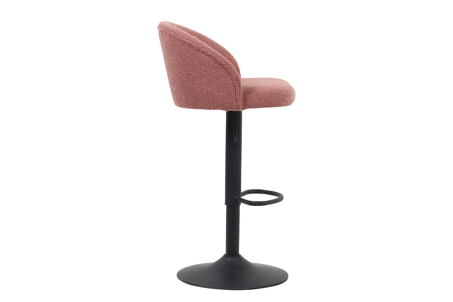 Lot de Chaises de Bar AYDA en Tissu Bouclé Rose - 49 x 46 cm ROUSSEAU