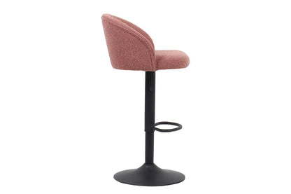 Lot de Chaises de Bar AYDA en Tissu Bouclé Rose - 49 x 46 cm ROUSSEAU