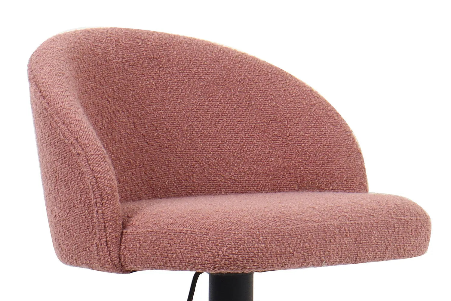 Lot de Chaises de Bar AYDA en Tissu Bouclé Rose - 49 x 46 cm ROUSSEAU