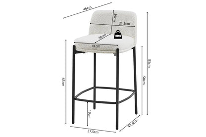 Lot de Chaises de Bar ELLYA Blanc - 37.5 x 46 cm ROUSSEAU