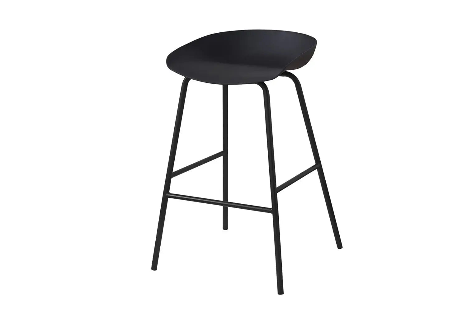 Lot de Chaises de Bar HANNA en PP Noir - 42.5 x 46 cm ROUSSEAU