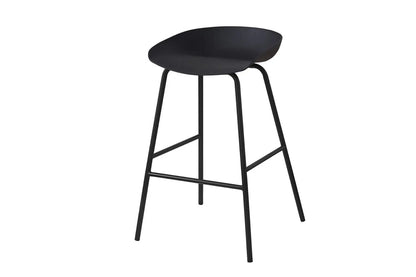 Lot de Chaises de Bar HANNA en PP Noir - 42.5 x 46 cm ROUSSEAU