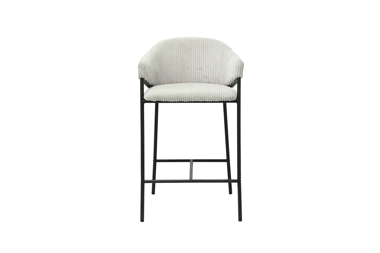 Lot de Chaises de Bar HINAYA en Tissu Gris Clair - 54 x 59 cm ROUSSEAU
